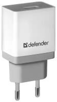 Сетевой адаптер Defender new AC 4 белый 2 порта USB, 5V/2.1А коробка