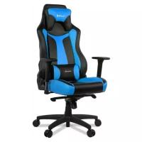 Игровое кресло FoxGamer Arozzi Vernazza, обивка: искусственная кожа, цвет: экокожа черная/синяя