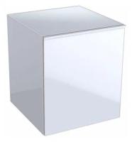 Шкафчик боковой 450 x 520 x 476 мм, фронтальная часть: белое стекло корпус: белый Geberit Acanto 500.618.01.2