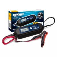 RUNWAY Умное зарядное устройство для аккумуляторов Smart car charger 6/12В; ток 1А/4А (RR-105)