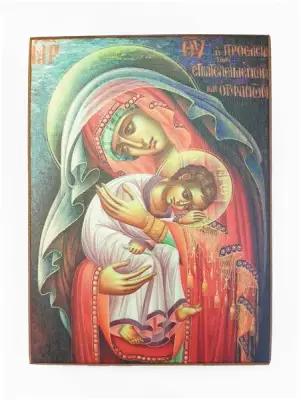 Икона "Богородица. Защитница", размер иконы - 10x13