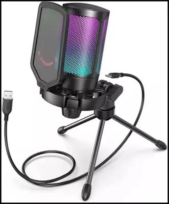 Микрофон для стриминга Fifine AMPLIGAME с поп-фильтром, черный