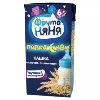 Каша ФрутоНяня молочная пшеничная (с 6 месяцев) 200 мл