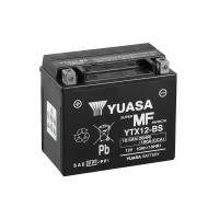 Аккумулятор мотоциклетный Yuasa AGM 12V 10Ah сухозаряженный АКБ в комплекте с электролитом (YTX12-BS)