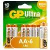 Алкалиновые батарейки GP Ultra Alkaline 15А AA - 4+2 шт. на промо-блистере