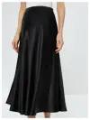 Zarina Атласная юбка, цвет Черный, размер M (RU 46)