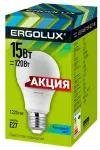 Лампа светодиодная Ergolux 13638, E27, A60, 15Вт, 4500 К