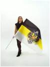 Флаг 90х135 см Имперка с гербом | Флаг Российской Империи/черно жёлтый/ Имперский/ флаг Империи