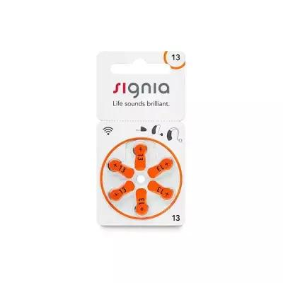 Батарейки Signia 13 (PR48) для слухового аппарата, 6 батареек