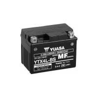 Аккумулятор мотоциклетный Yuasa AGM 12V 3Ah сухозаряженный АКБ в комплекте с электролитом (YTX4L-BS)