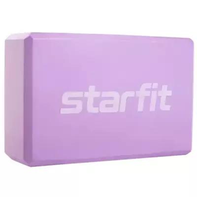 Блок для йоги STARFIT Core YB-200 EVA, 8 см, 115 гр, 22,5х15 см, фиолетовый пастель