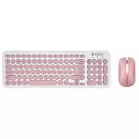 Клавиатура и мышь Jet.A Slim Line KM30W White-Pink USB