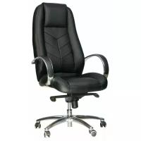 Кресло для руководителя EverProf Drift Full AL M, обивка: натуральная кожа, цвет: кожа черная