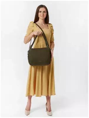 Стильная, влагозащитная, надежная и практичная женская сумка из экокожи David Jones CM6255K/D.KHAKI