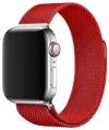 Ремешок для Apple Watch 44mm 42mm 45mm 1, 2, 3, 4, 5, 6, 7 и SE Металлический / стальной браслет на часы/ Миланская петля Эпл Вотч Красный