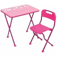 Комплект Nika стол + стул Алина 2 (КА2) розовый