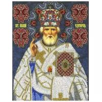 вышиваем бисером набор для вышивания бисером икона святой николай чудотворец 19.5 х 25.5 см (а-31)