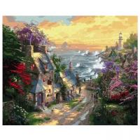 Molly картина по номерам "Деревня у берега моря" 40х50 см (KH0650)
