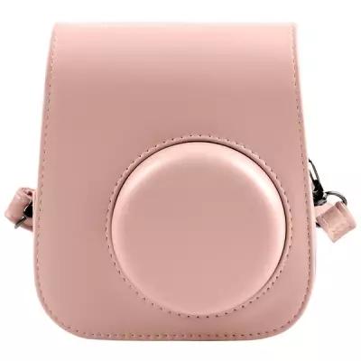Защитный чехол-сумка-футляр MyPads для фотоаппарата Fujifilm Instax Mini 11 противоударный усиленный легкий из качественной кожи розового цвета