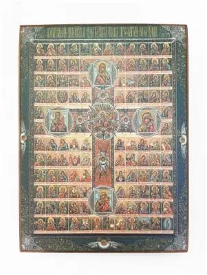 Икона "Собор Богородичных икон", размер - 10x13