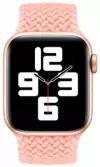 Плетеный ремешок для Apple Watch Series 1-6 и SE 38-40mm и 7 41mm / Монобраслет для Эпл Вотч Серии 1-6 и СЕ 38-40 мм и 7 41 мм / 135mm (Розовый)