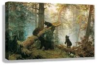 картина 60x40 см на холсте иван шишкин - утро в сосновом лесу