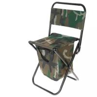 Складной стул/ с сумкой/стул туристический/ стул для рыбалки (камуфляж)