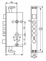 Врезной замок master lock 2524 автомат 4 ригеля