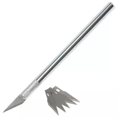 Нож макетный (скальпель) BRAUBERG "Special",6 лезвий в комплекте,металлический корпус,блистер,235405