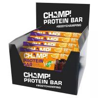 Батончик протеиновый Леовит Champ! Protein Bar Vegan 22%, (45 гр*18 шт), вкус: брауни с апельсином