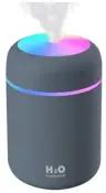 Увлажнитель воздуха, портативный увлажнитель с LED подсветкой, увлажнитель H2O. 300мл, серого цвета