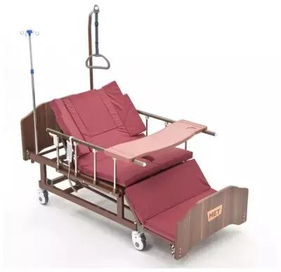 Медицинская кровать с USB для лежачих больных с электро-туалетом и электро-переворотом MET REVEL