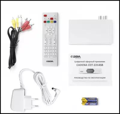 Ресивер DVB-T2 Cadena CDT-2214SB, белый