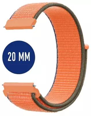 Ремешок для часов капроновый 20мм оранжевый