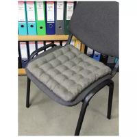 Подушка на стул MATEX ECOLOGY коричневый с наполнителем из гречневой лузги 100%, (для дачи, дом, офис), 40х40 см