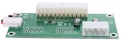 Синхронизатор блоков питания GSMIN DP65 ATX 24-Pin 2xPSU (Зеленый)