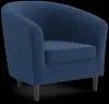 Кресло мягкое Salotti Веста, велюр, цвет синий, 79х72х79 см