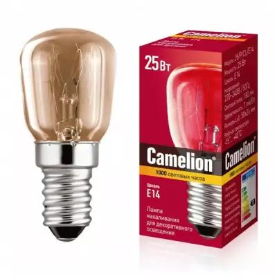Эл.лампа для холодильников и декор.подсветки 25W/P/CL/E14 (Т26) Camelion