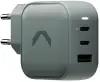 Сетевое зарядное устройство COMMO 65W MULTI Charger Dual USB-C + USB-A, 65 Вт, серый