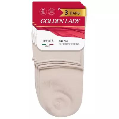 Носки женские, GLD LIBERTA, всесезонные, без резинки, Beige 35-38, набор 3 шт