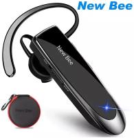 Гарнитура bluetooth New Bee, кейс и дополнительный наушник в комплекте