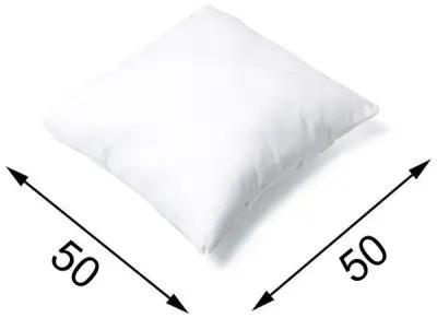 Подушка размером 50*50 см под наволочку с чехлом из 100 % хлопка "Лебяжий пух"