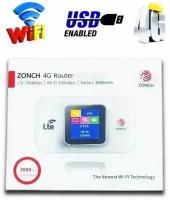 Маршрутизатор KUPLACE / Карманный Роутер Zonch с дисплеем, 4G LTE 3000mah, Мобильный приемник Wi-Fi, Универсальная портативная карманная точка доступа