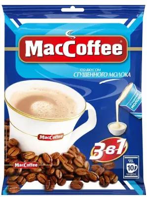 Напиток кофейный растворимый (3 в 1) со вкусом сгущенного молока т. з. "MacCoffee" м/уп 20г 10 пакетиков в упаковке