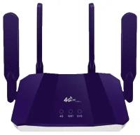 4G роутер WIFI С СИМ картой В комплекте. Для дома, стильный, 4 внешние антенны . Разблокирован под любого оператора РФ. Работает во всех частотах